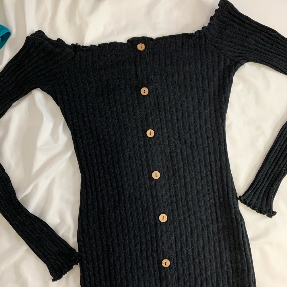 ribbed body con dress